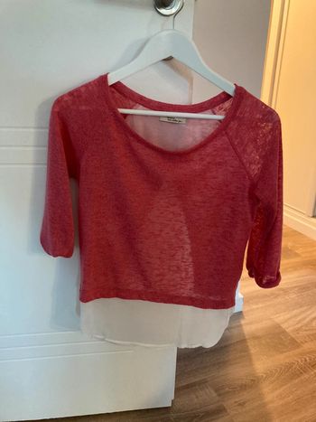 Petit haut rose et blanc