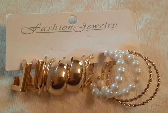 Lot de 6 paires de boucles d'oreilles - photo numéro 2