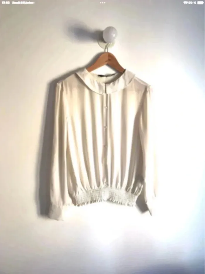 Blouse Zara manches longues et à Col Claudine taille S