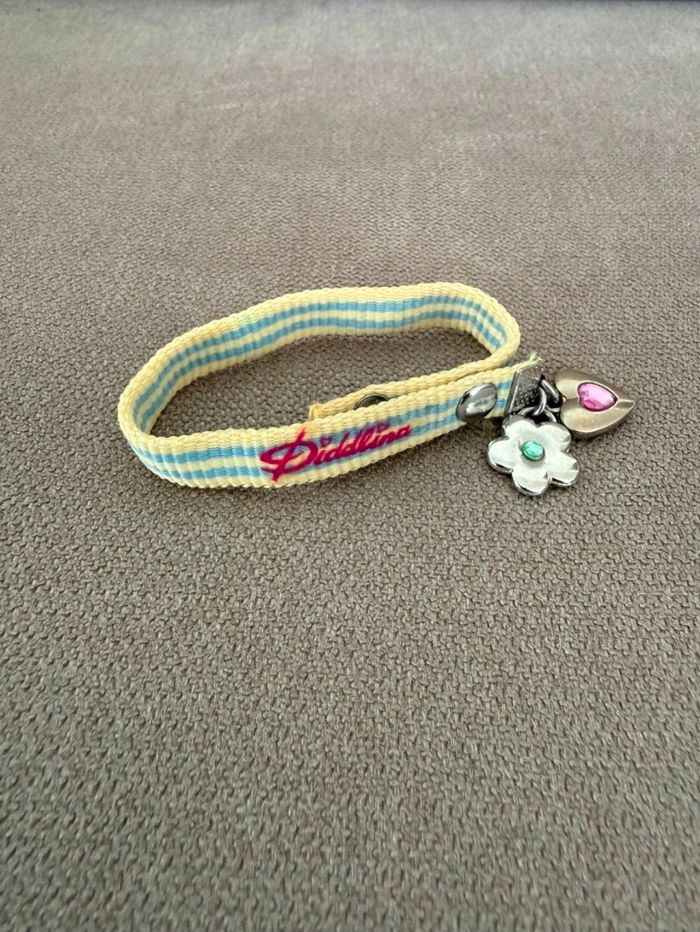 Bracelet jaune rayé bleu Diddlina - photo numéro 4