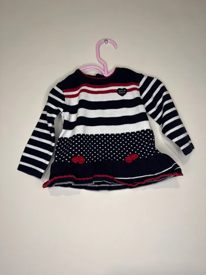 👚🌻 pull bébé fille - terre de marins - 6 mois - très bon état