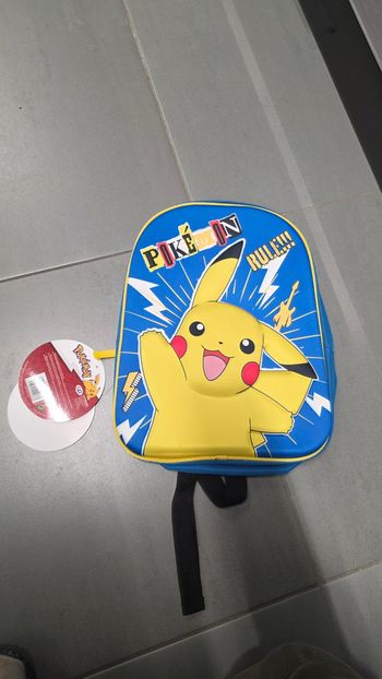 Sac à dos Pikachu 3D Neuf avec Étiquette - Design Pokémon Rule!!! Éclair