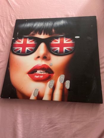 Tableau déco pop art femme lunettes UK 