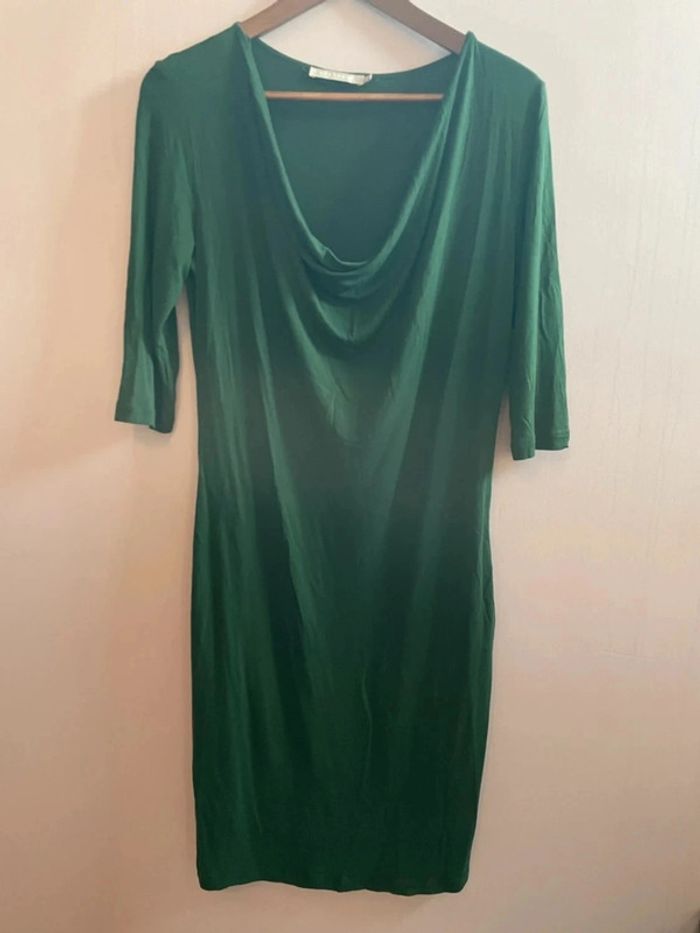 Magnifique robe verte fluide Stefanel - photo numéro 12