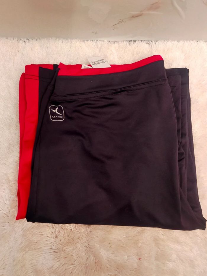 Pantalon de survêtement femme Decathlon large noir et rose taille 44 - photo numéro 8