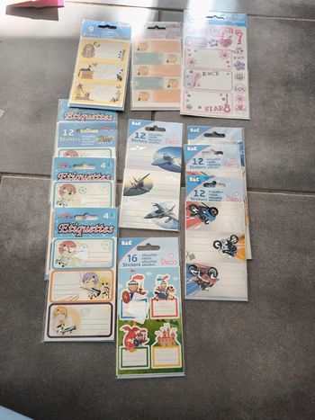 Lot de 2 paquets ou plus de stickers étiquettes neuves
