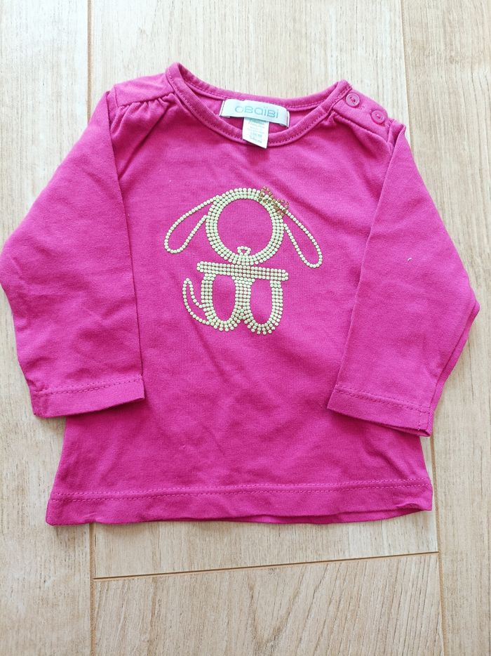 T shirt Okaïdi rose 1 mois - photo numéro 2