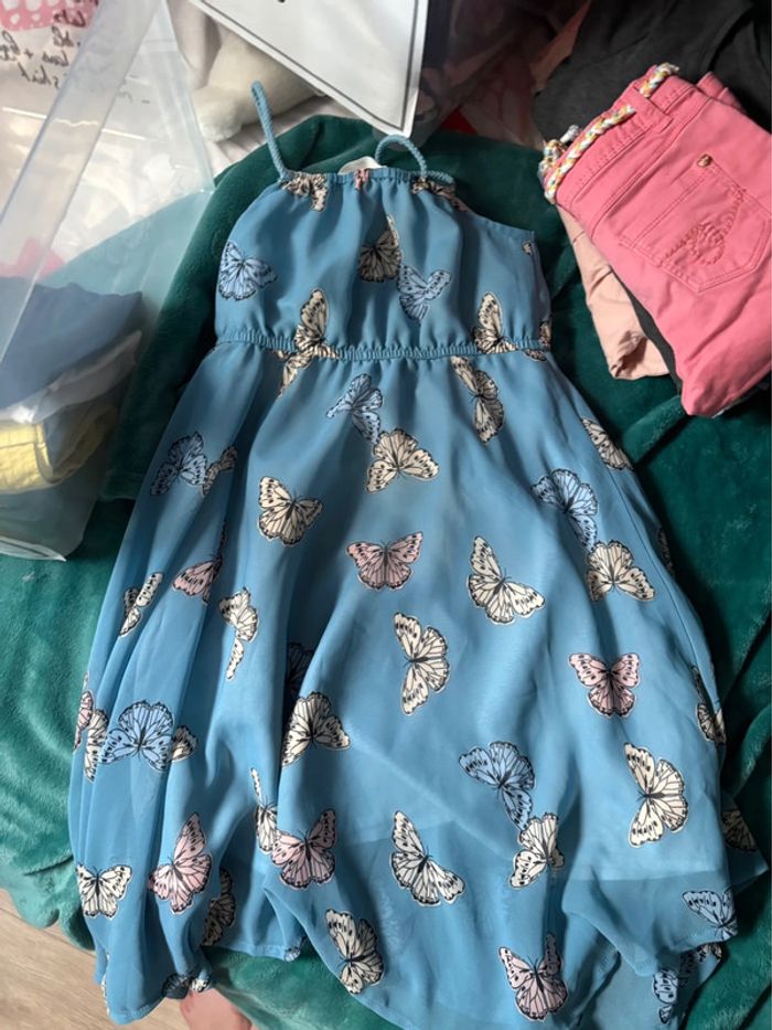 Robe longue papillons 4-5 ans - photo numéro 3