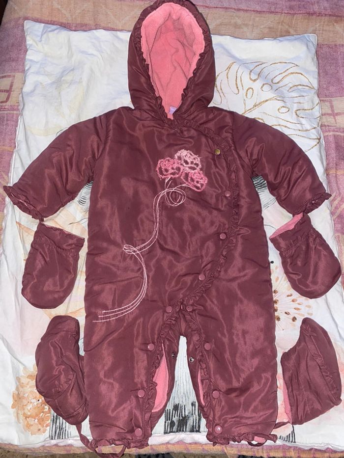 Manteau combinaison complète doublée polaire, 12 mois, TCF.