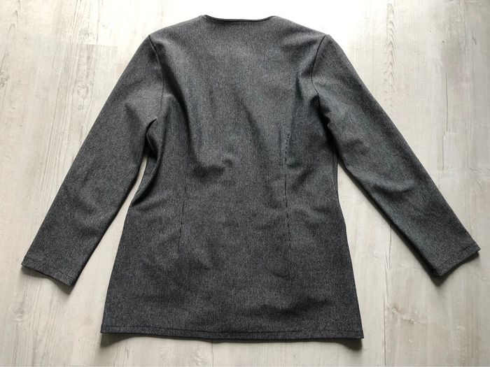 AN10- Ensemble/tailleur veste+pantalon fines rayures mia soana T42-44 peu porté - photo numéro 13
