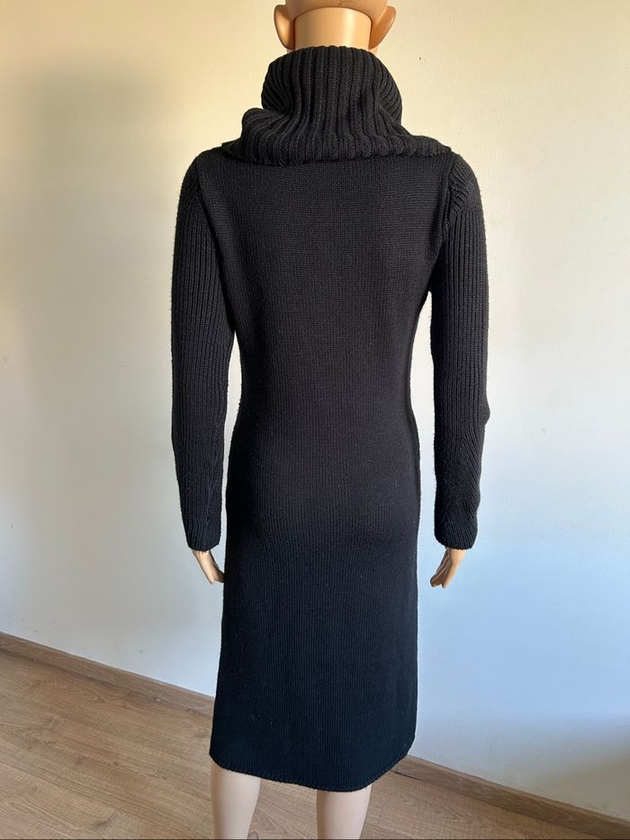 Robe pull longue noire avec col roulé Caroll taille 38 TBE - photo numéro 5