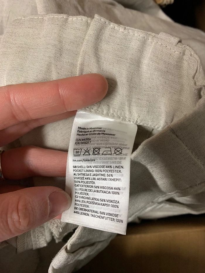pantalon H&m crème taille S - photo numéro 8