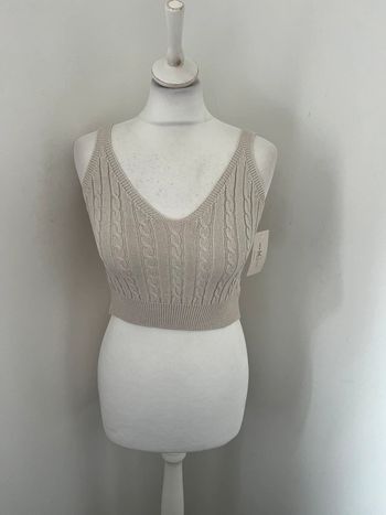 Crop top à torsades beige New collection S