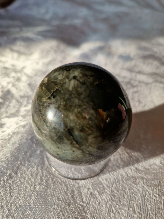 Sphère labradorite de Madagascar 238g neuve - photo numéro 6