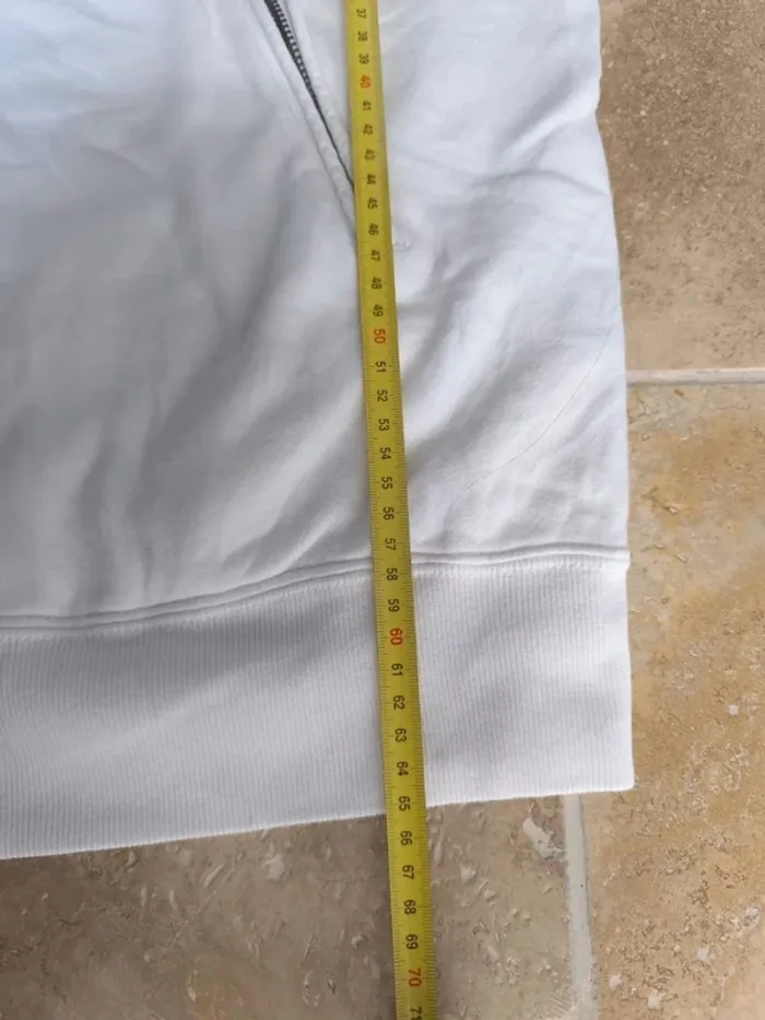 Veste/Jacket zippé bi matière Ralph Lauren L homme blanche excellent état - photo numéro 14