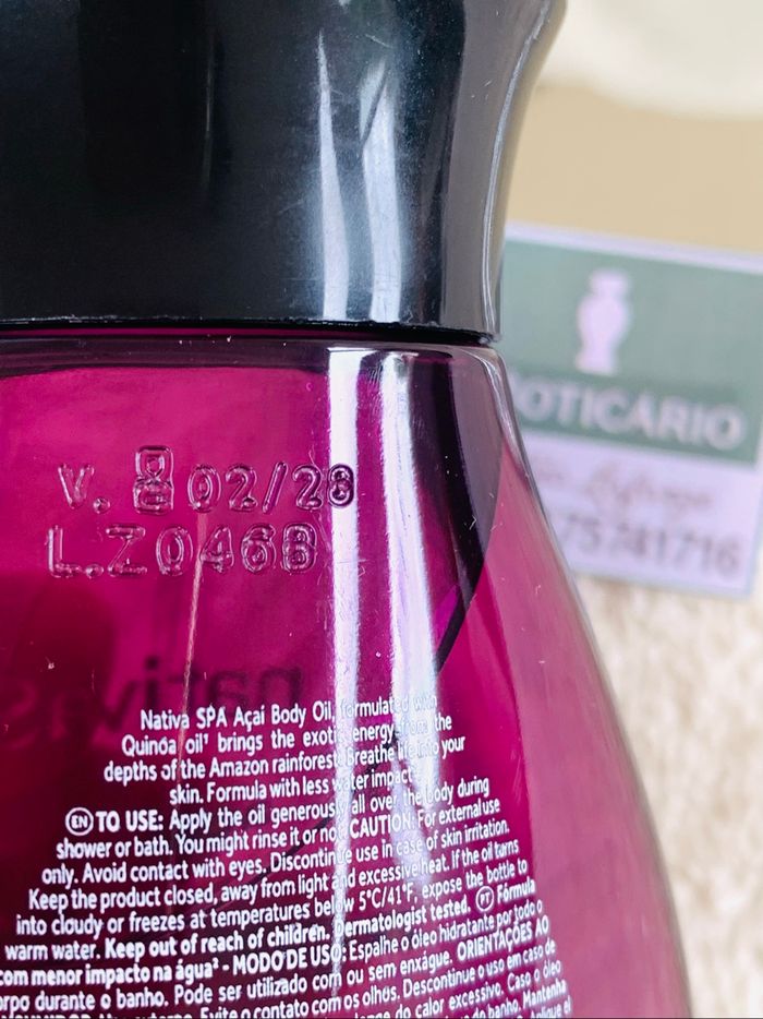 Oleo hidratante corporal Nativa Spa Açai OBoticario - photo numéro 3