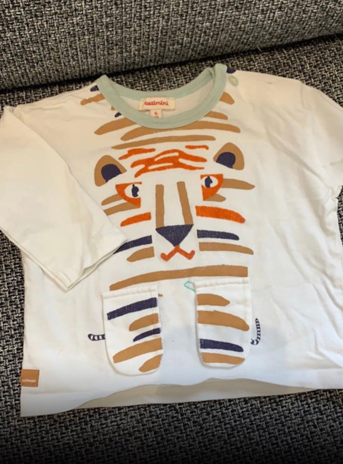 Lot de 3 tee-shirts Catimini, 6 mois en très bon état. - photo numéro 7