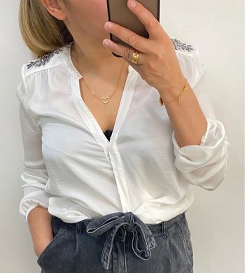Blouse satinée blanche formul@ joven taille 38