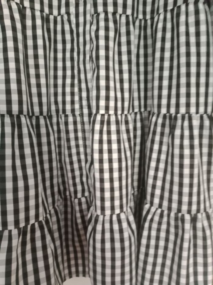 Robe courte carreaux noir et blanc Made in Italy - photo numéro 7