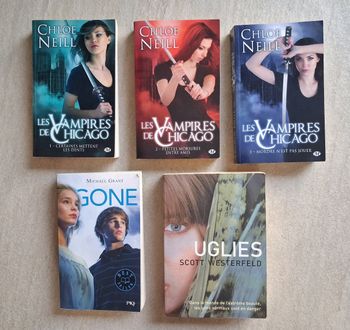 Lot 5 romans - Les vampires de Chicago - Gone - Uglies 