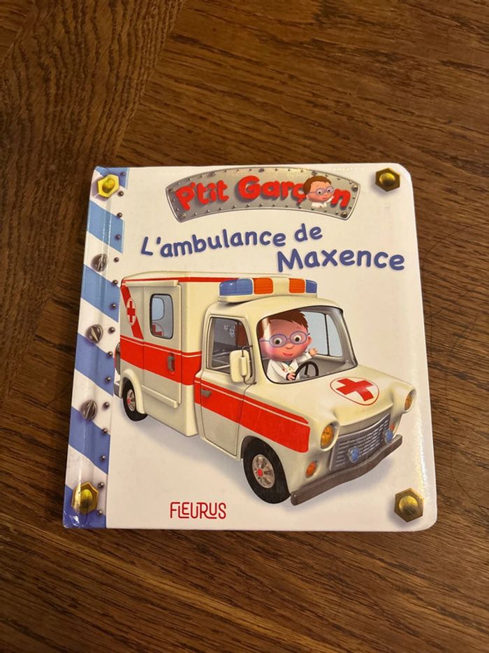 Livre, petit garçon, l’ambulance de Maxence