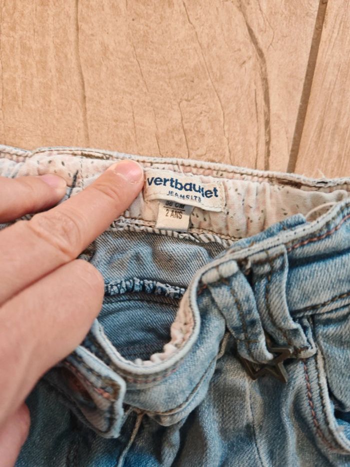 Ensemble fille 2 ans jeans et t-shirt manches longues Love - photo numéro 3