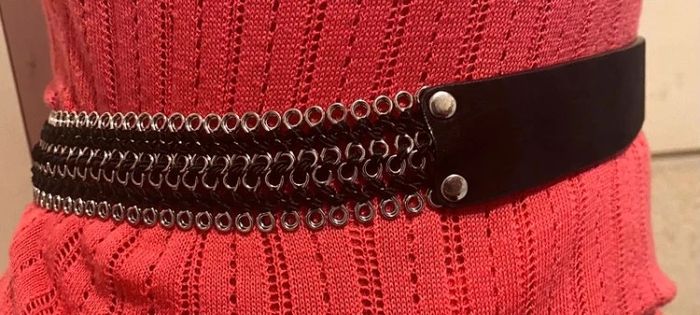 Ceinture maje cuir chaînette 36 38