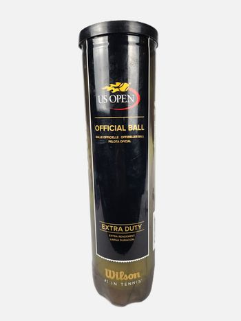Tube de 4 Balles de Tennis Officielles Wilson US Open - Extra Duty