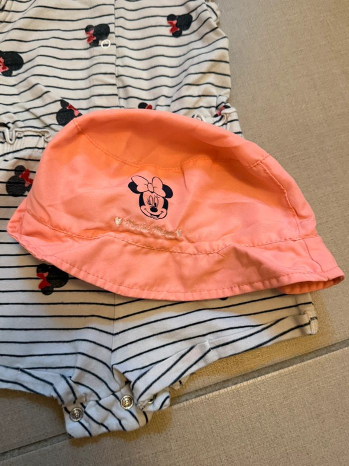 Combi-short fille 9 mois Minnie Orchestra et chapeau - photo numéro 4