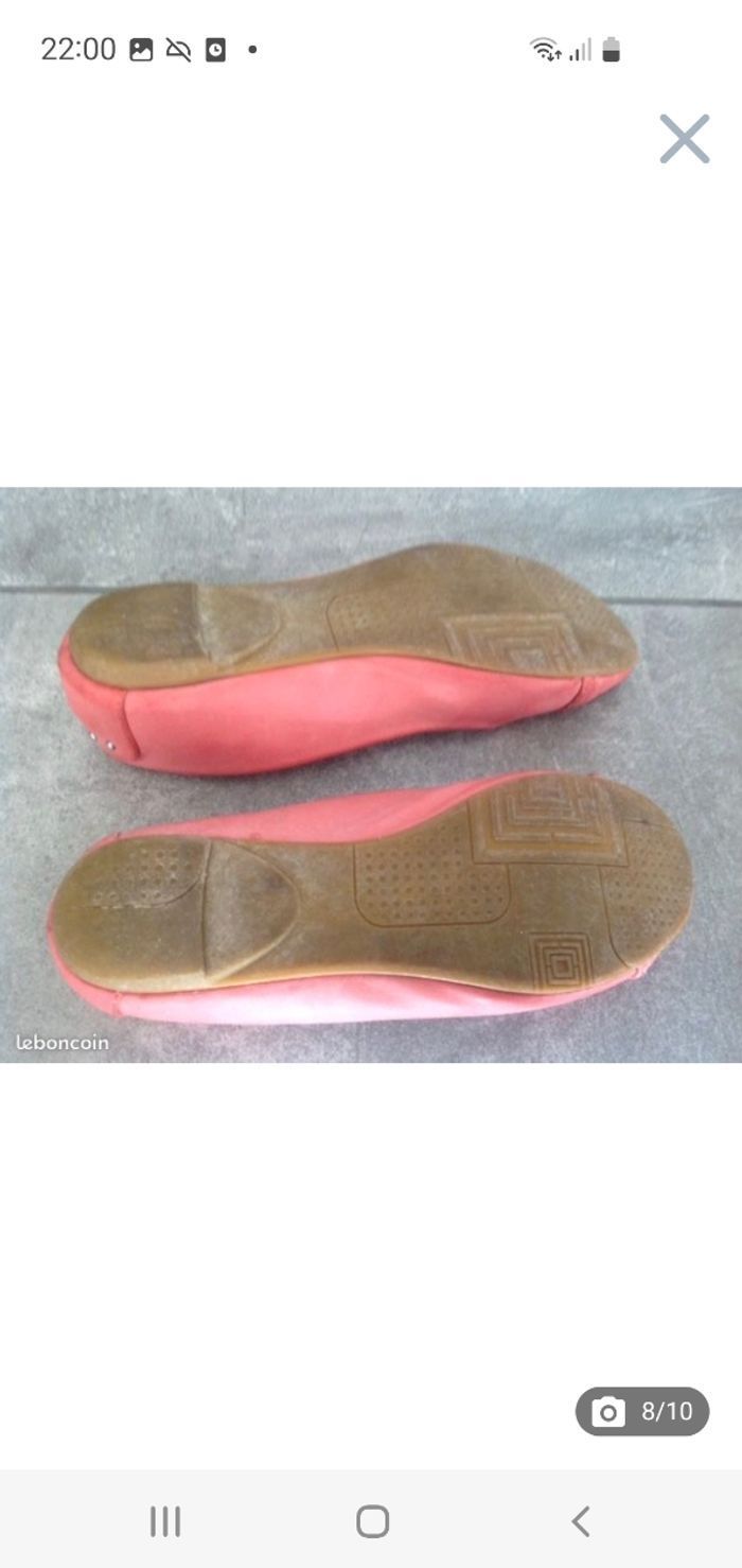 Ballerines saumon / corail pointure 38 - photo numéro 8