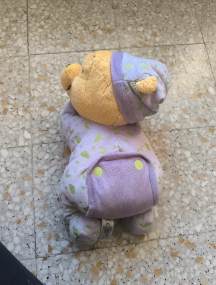 Doudou winnie mauve phosphorescent - photo numéro 3