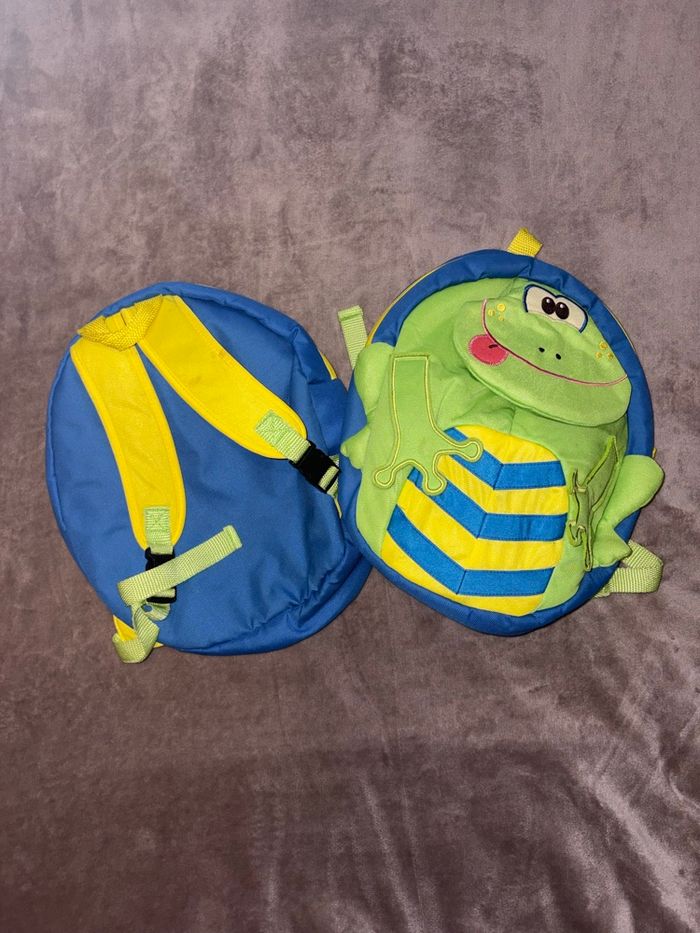 Lot de 2 sacs à dos grenouille enfant – vert et bleu 🐸🎒 - photo numéro 2