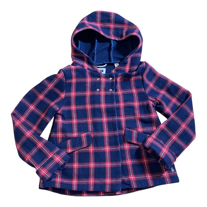 Okaidi Caban Manteau classique bleu/rouge Taille 8 ans