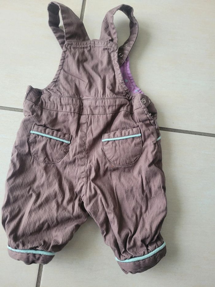 Salopette excellent état  Orchestra Bébé  chaude  3 mois (60cm)  marron violet - photo numéro 4