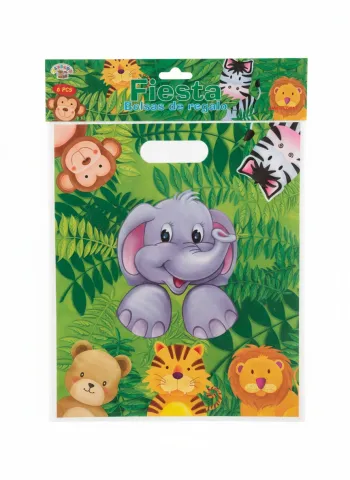 x6 sacs cadeaux anniversaire Alfredo motif animaux Neuf