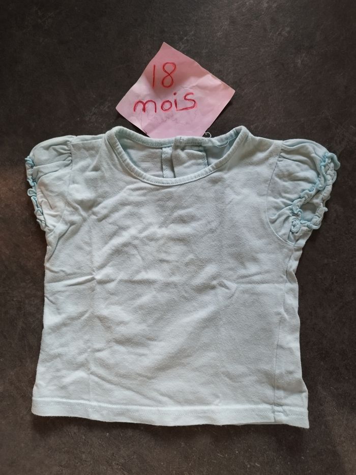 T-shirt été bleu clair 18 mois