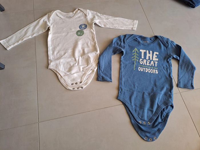 Lot de 2 bodys ML 12-24M Lupilu - TBE