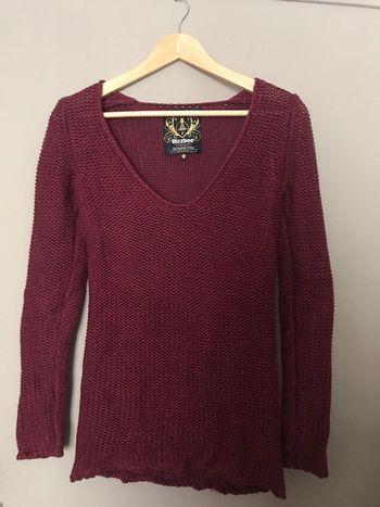 Pull long décolleté en V