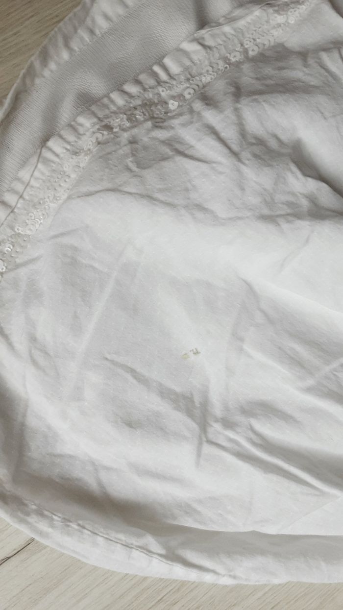 Vêtement fille robe blanche bretelles et perles brodées Du Pareil au même DPAM 5 ans - photo numéro 5
