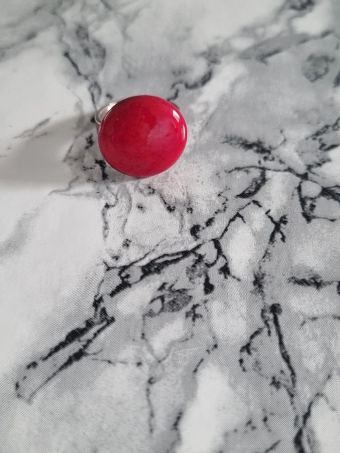Bague ronde rouge - photo numéro 14