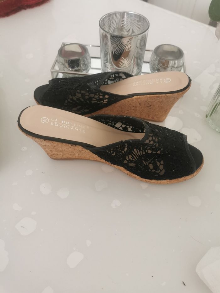 🖤🤍Jolie Paires De Mules Talon Compensé 🖤🤍 - photo numéro 10