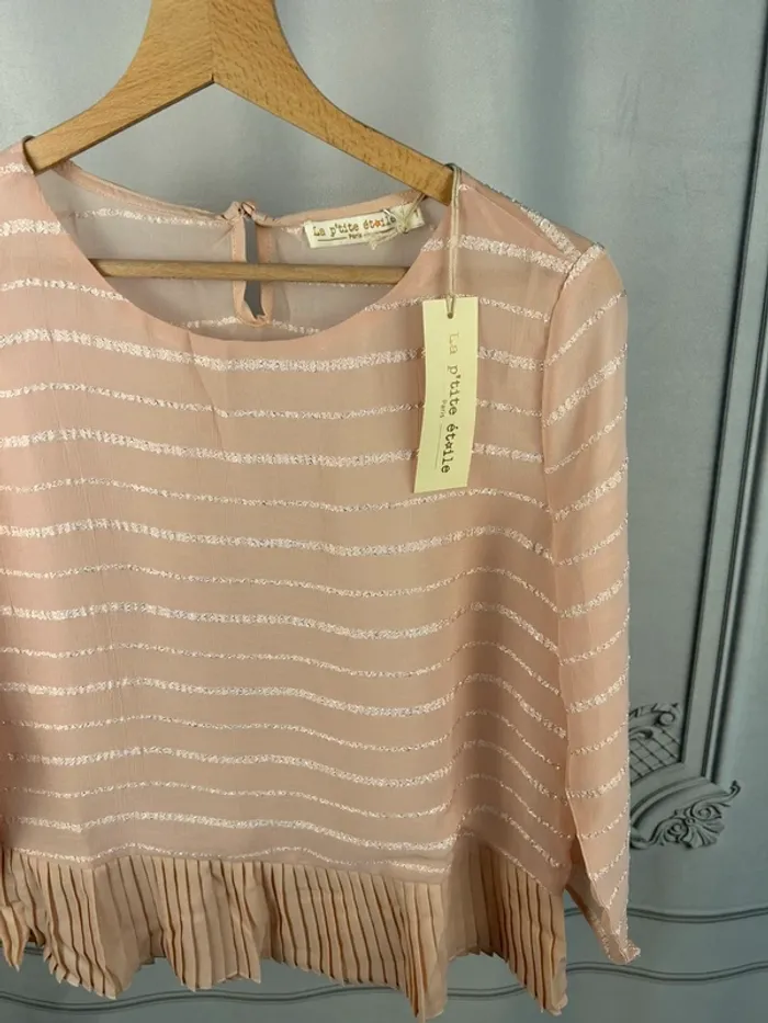 Blouse rose La P’tite étoile T1 / S neuve - photo numéro 2