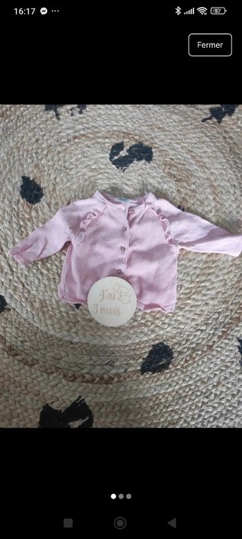 Gilet 3 mois fille