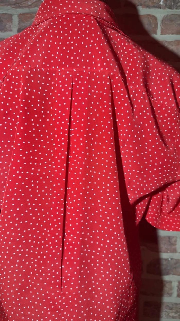 Chemisier rouge à poids blancs Rositta S/M - photo numéro 9