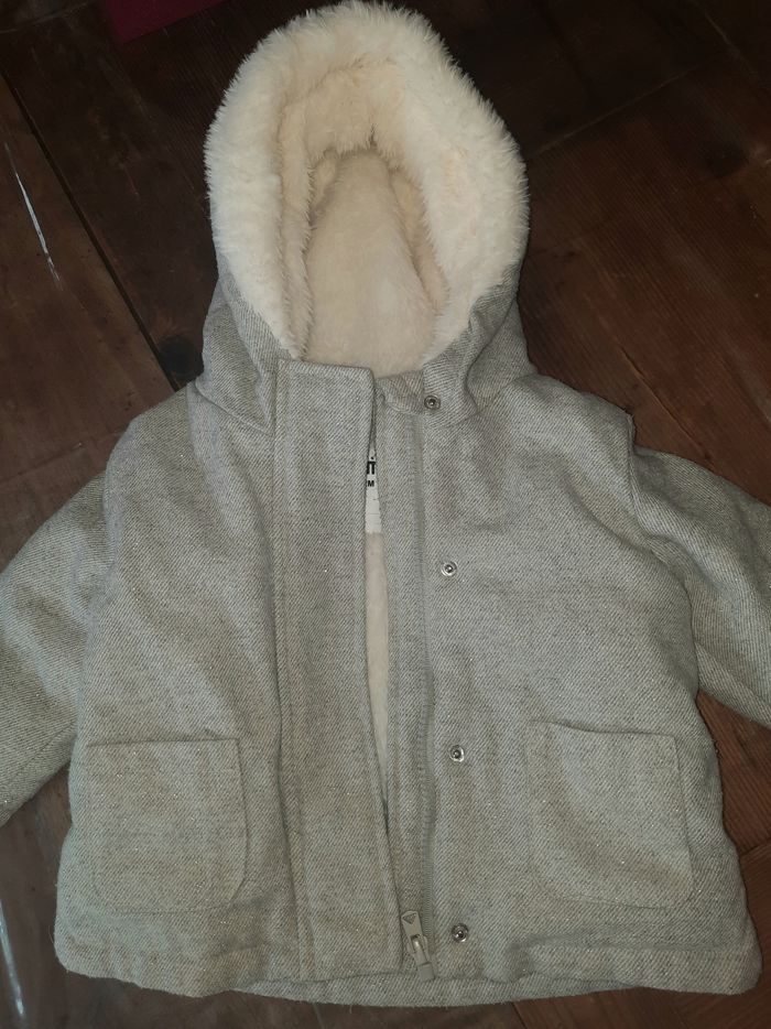 Manteau chaud hiver argenté fille 12 mois - photo numéro 6