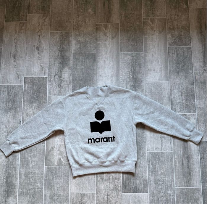 Sweat Isabel Marant Étoile gris logo noir taille 36