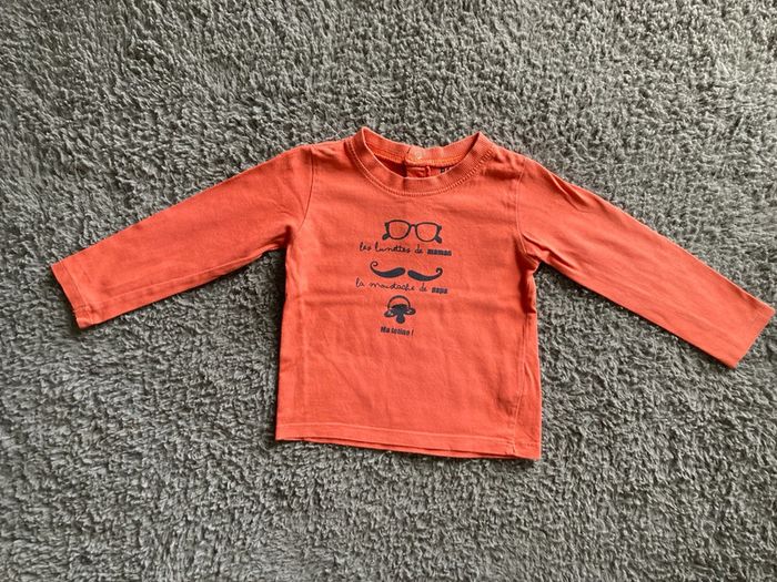 Teeshirt ML orange 23 mois