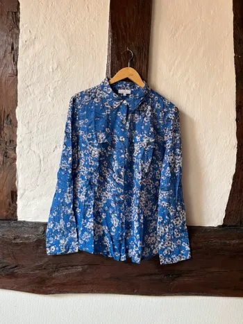 Blouse imprimé fleuri bleu Jacqueline Riu – T44