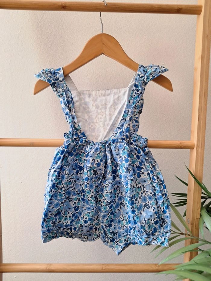 Combishort dos nue Jacadi liberty poppy and daisy bleu 36mois parfait état - photo numéro 2