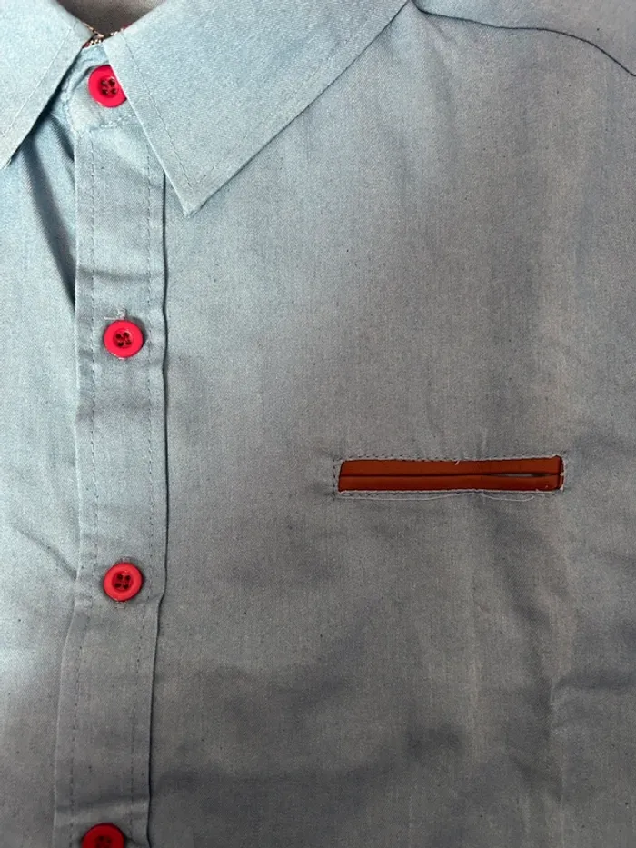 chemise belu ciel homme - photo numéro 5